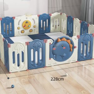 Kunststof speelhek 228 x 228 blauw - UNPL64